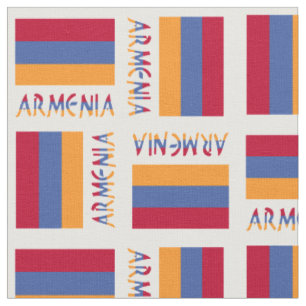 Armenische Flagge und Armenien in Flaggenfarben Stoff