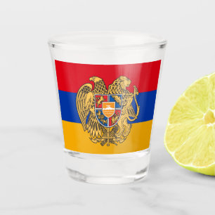 Armenische Flagge und Armenien - Länderpatriot /s Schnapsglas