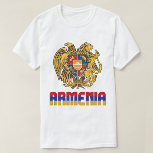 armenische Flagge und Wappen - Patriotik T-Shirt