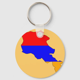 Armenische Flaggenkarte Schlüsselanhänger