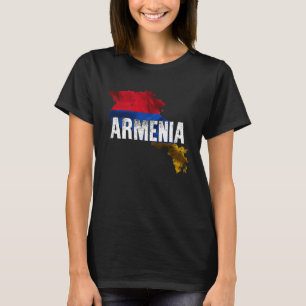Armenische Karte und Flagge Souvenir erschüttert A T-Shirt