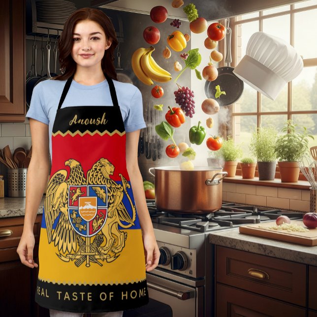 Armenische Koch Schürze, armenische Flagge Schürze (Armenia Chefs Apron / patriotic, name)