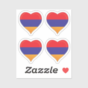 Armenische Liebe Flaggenstempel Aufkleber