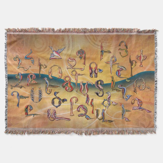 Armenische Vögel Alphabet Decke (Vorderseite)