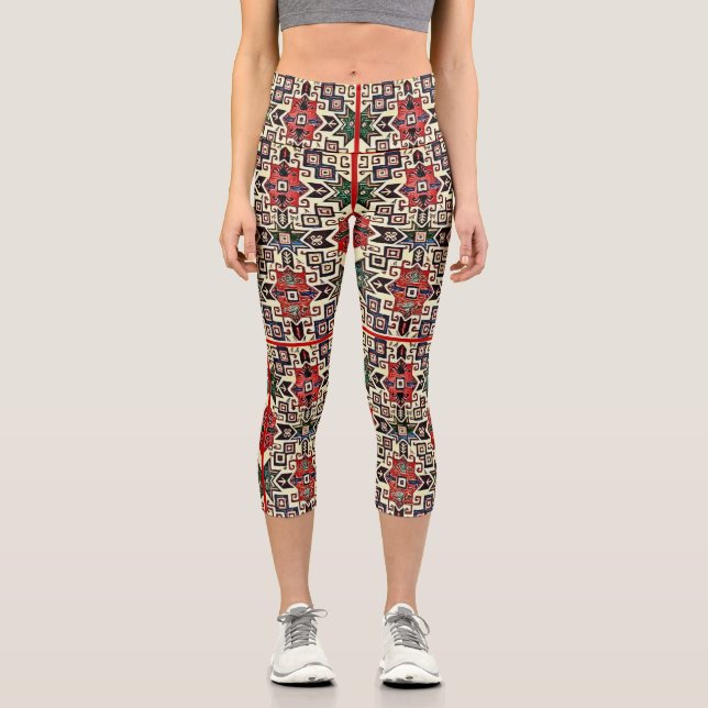 Armenische Volkskunst Capri Leggings (Vorderseite)