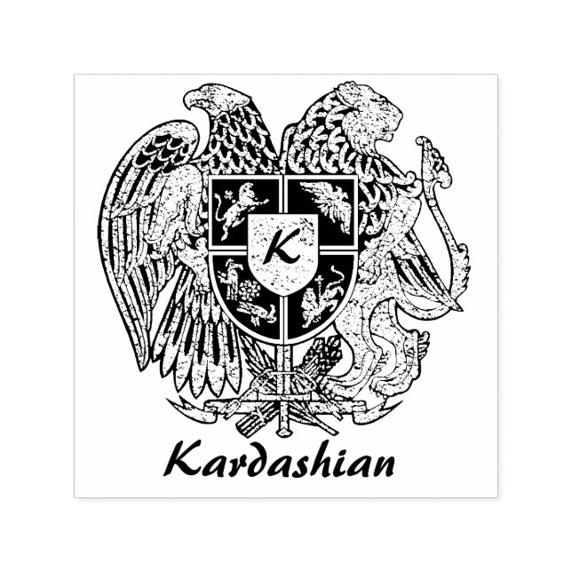 Armenische Wappen personalisieren Permastempel (Design)