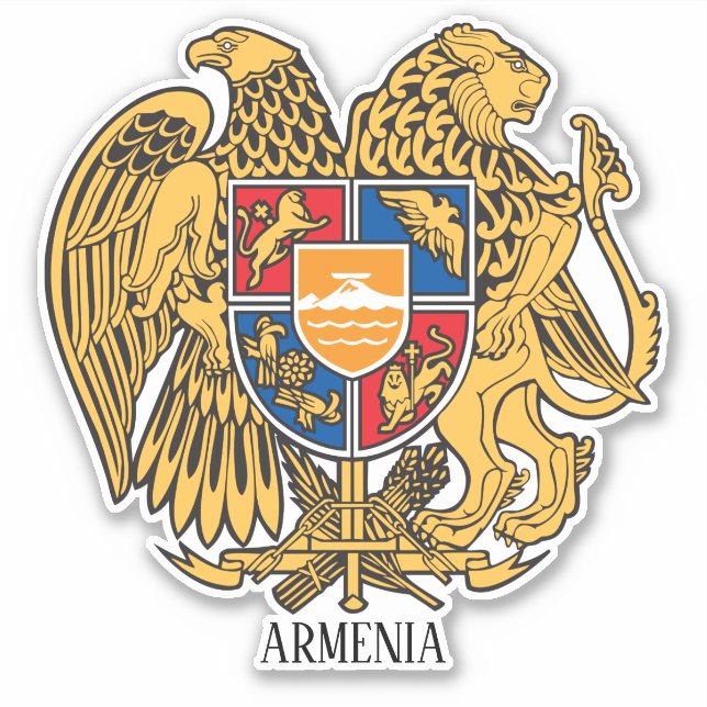 armenische Wappenmeere Aufkleber (Vorderseite)