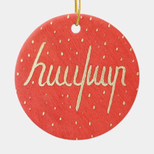 Armenische Weihnachtsschmuck Fünf handgemalte Hand (Vorne)