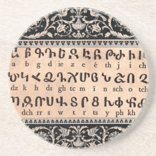 Armenischer Alphabet-Untersetzer Getränkeuntersetzer
