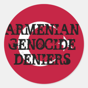 Armenischer Genozid-Verweigerer-Aufkleber Runder Aufkleber