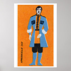 Armenischer Mann - Streichholzschachtel-Druck - Äs Poster