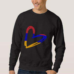 Armenischer Stolz - armenische Flagge Herz armenis Sweatshirt