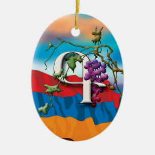Armenisches Alphabet-Initialen-"Kim" Verzierung Keramik Ornament