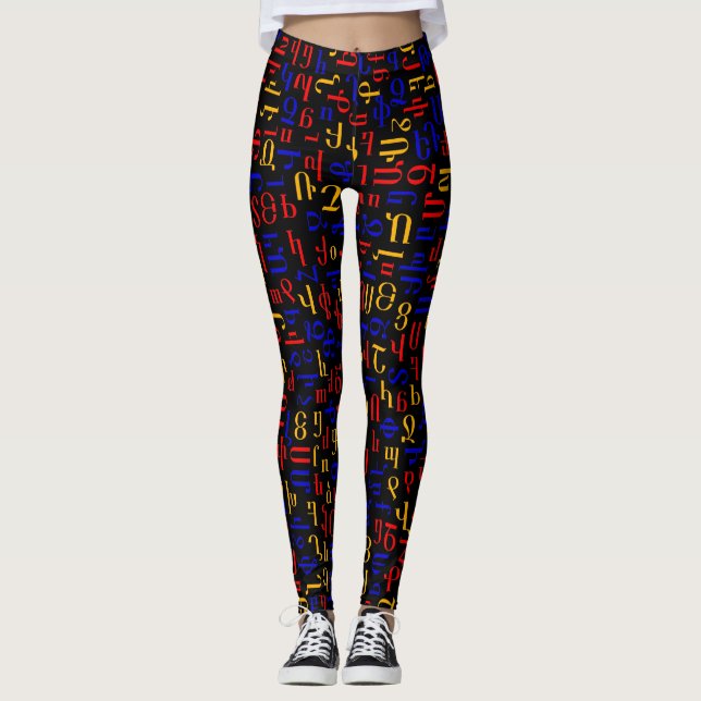 Armenisches Alphabet Leggings (Vorderseite)