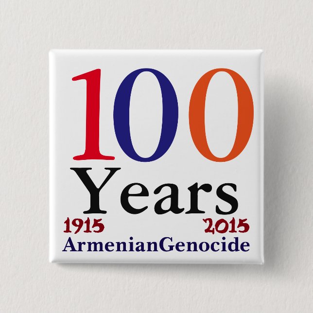 Armenisches Button gegen Völkermord (Vorderseite)