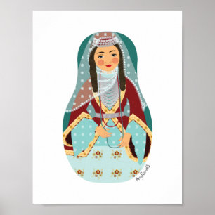 Armenisches Matrjoschka-Plakat Poster