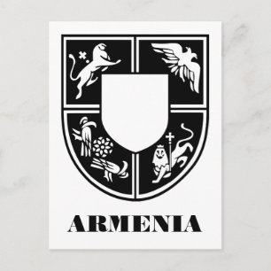 Armenisches Staatswappen Zeitgenössische Kunst Postkarte