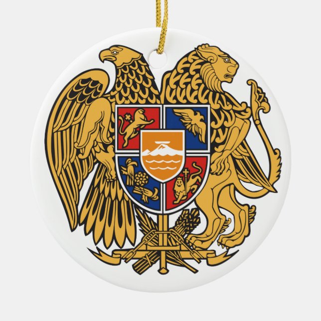 Armenisches Wappen Verzierung Keramikornament (Vorne)