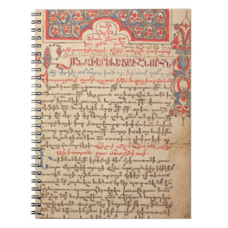 Armenisches Wörterbuch und Missal Liturgy Manuskri Notizblock