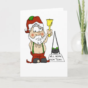 Armer Santa Feiertagskarte