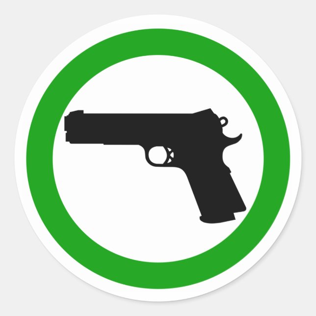 Armes autorisées Zone autocollant (Devant)