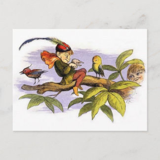 Armes_Vögelchen_von_Richard_Doyle_geärgert Postkarte