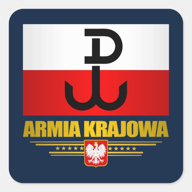 Armia Krajowa Quadratischer Aufkleber (Vorderseite)