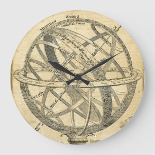 armillary Bereich Vintage steampunk Illustration Große Wanduhr