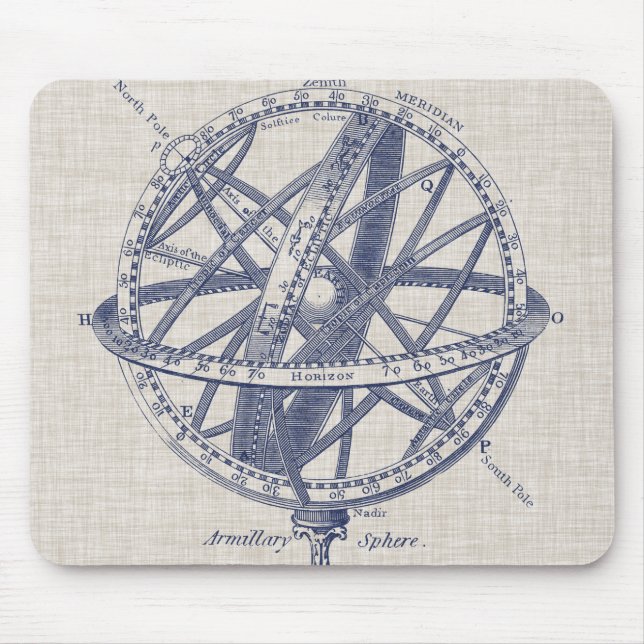 Armillary Sphere Diagramm Mousepad (Vorne)