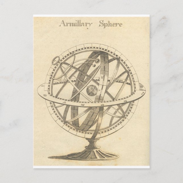 Armillary Sphere Original Sketch Postkarte (Vorderseite)