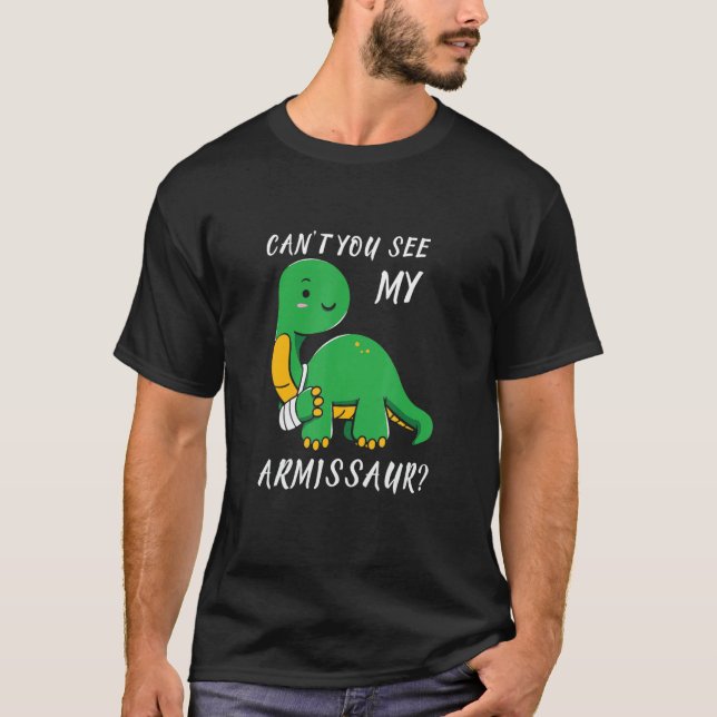 Armisaur Broken Arm Verletzung Dinosaurier Erholun T-Shirt (Vorderseite)