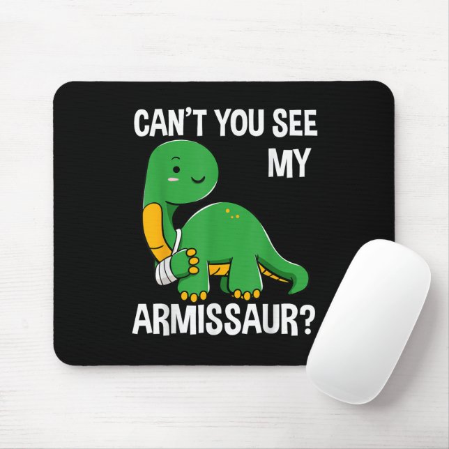 Armisaur Broken Knochen Arm Verletzung Dinosaurier Mousepad (Mit Mouse)