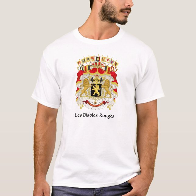 Armoiries de Belgique Les Diables Rouges T-shirt (Devant)