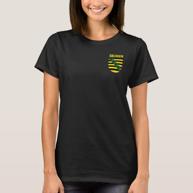 Armoiries de Sachsen (Saxe), T-shirt ALLEMAND (Devant)