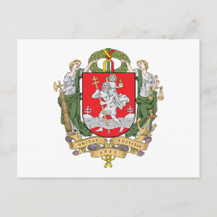 Armoiries de Vilnius, Lituanie Carte postale