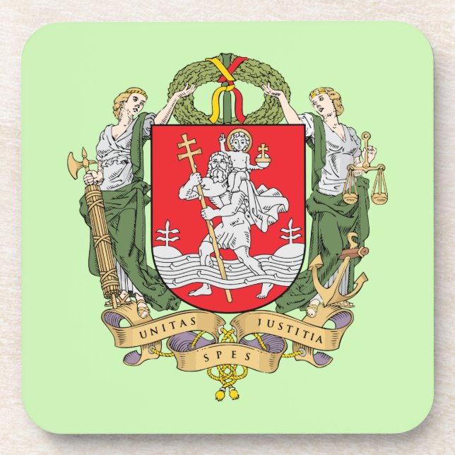 Armoiries de Vilnius, Lituanie Dessous de verre de (Devant)