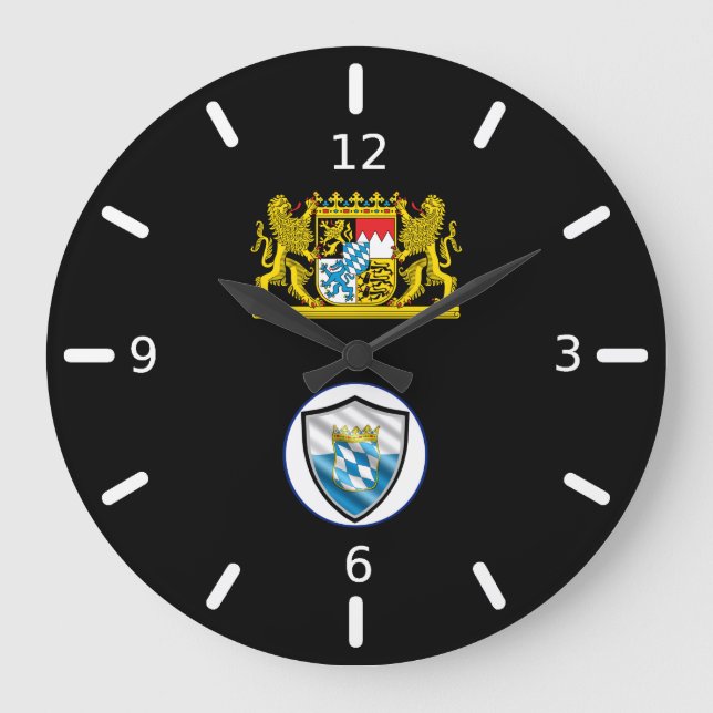 Armoiries du drapeau bavarois grande horloge (Recto)
