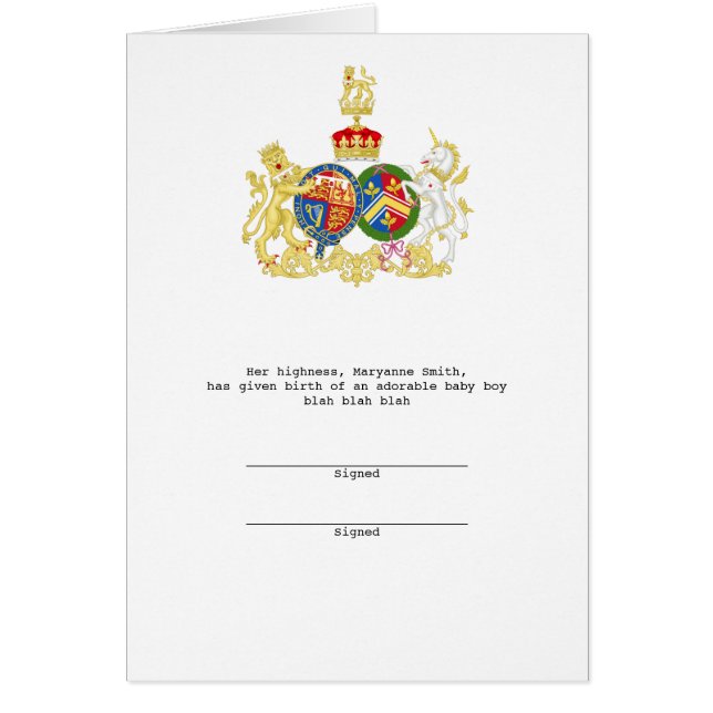 Armoiries du prince William et de la duchesse Cath (Devant)