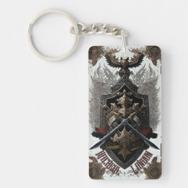 Armoiries personnalisées amusantes Nom Porte - clé
