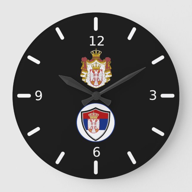 Armoiries serbes du drapeau à grande horloge (Recto)
