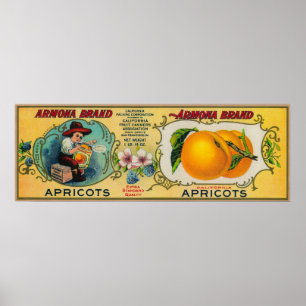 Armona Aprikosen-Aufkleber Poster
