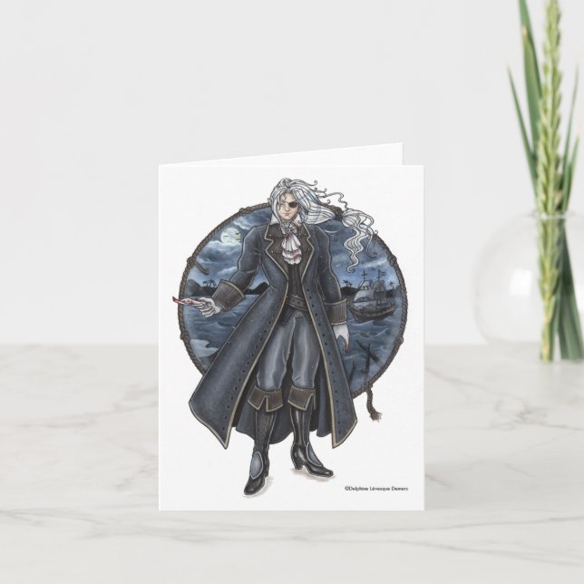 Armond’s Letter Gothic Pirate Note Card Karte (Vorderseite)