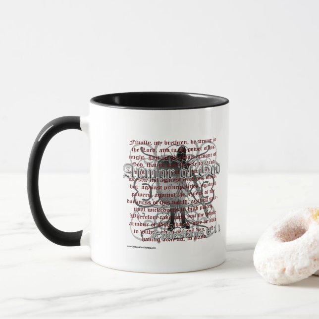Armor of God Christlich Bible Verse Steel Tasse (Mit Donut)