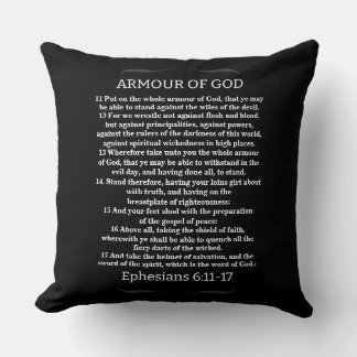 Armor of God Scripture Throw Pillow Kissen