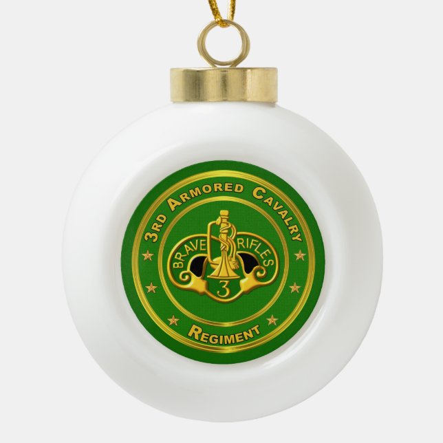 Armored Cavalry Regiment Keramik Kugel-Ornament (Vorderseite)