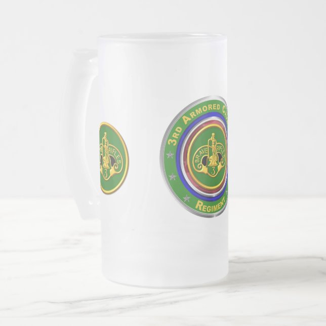 Armored Cavalry Regiment Mattglas Bierglas (Vorderseite Links)