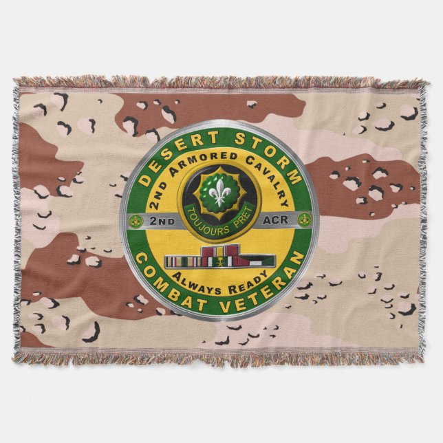 Armored Cavalry Regiment Wüste Storm Veteran Decke (Vorderseite)