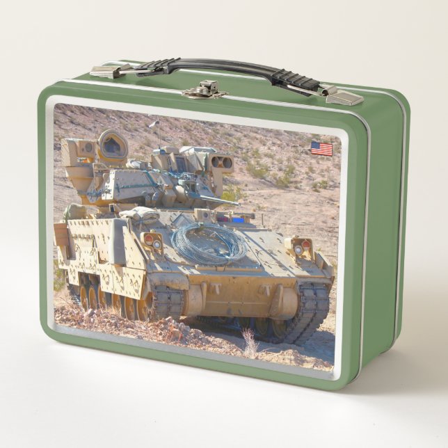 ARMORED PERSONNEL CARRIER - M2 Bradley Metall Brotdose (Vorderseite)