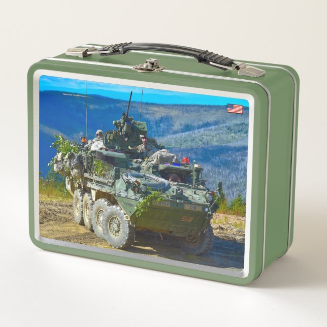 ARMORED PERSONNEL CARRIER - Stryker Metall Brotdose (Vorderseite)