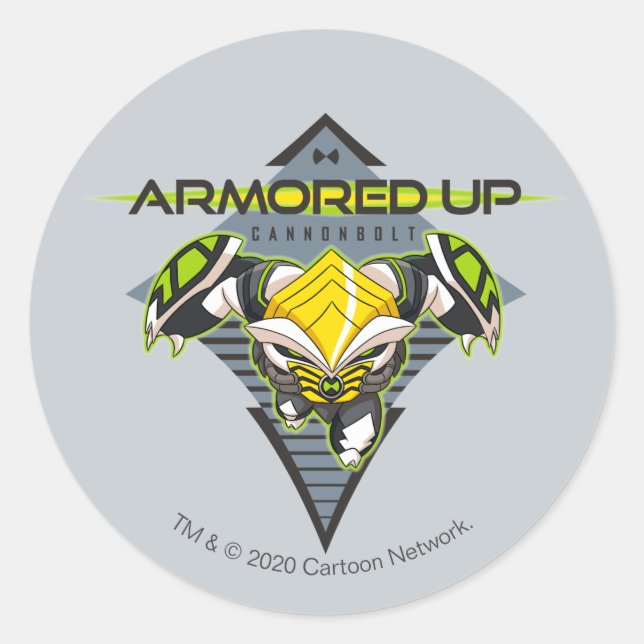 Armored Up - Omni-Kix Cannonbolzen Runder Aufkleber (Vorderseite)